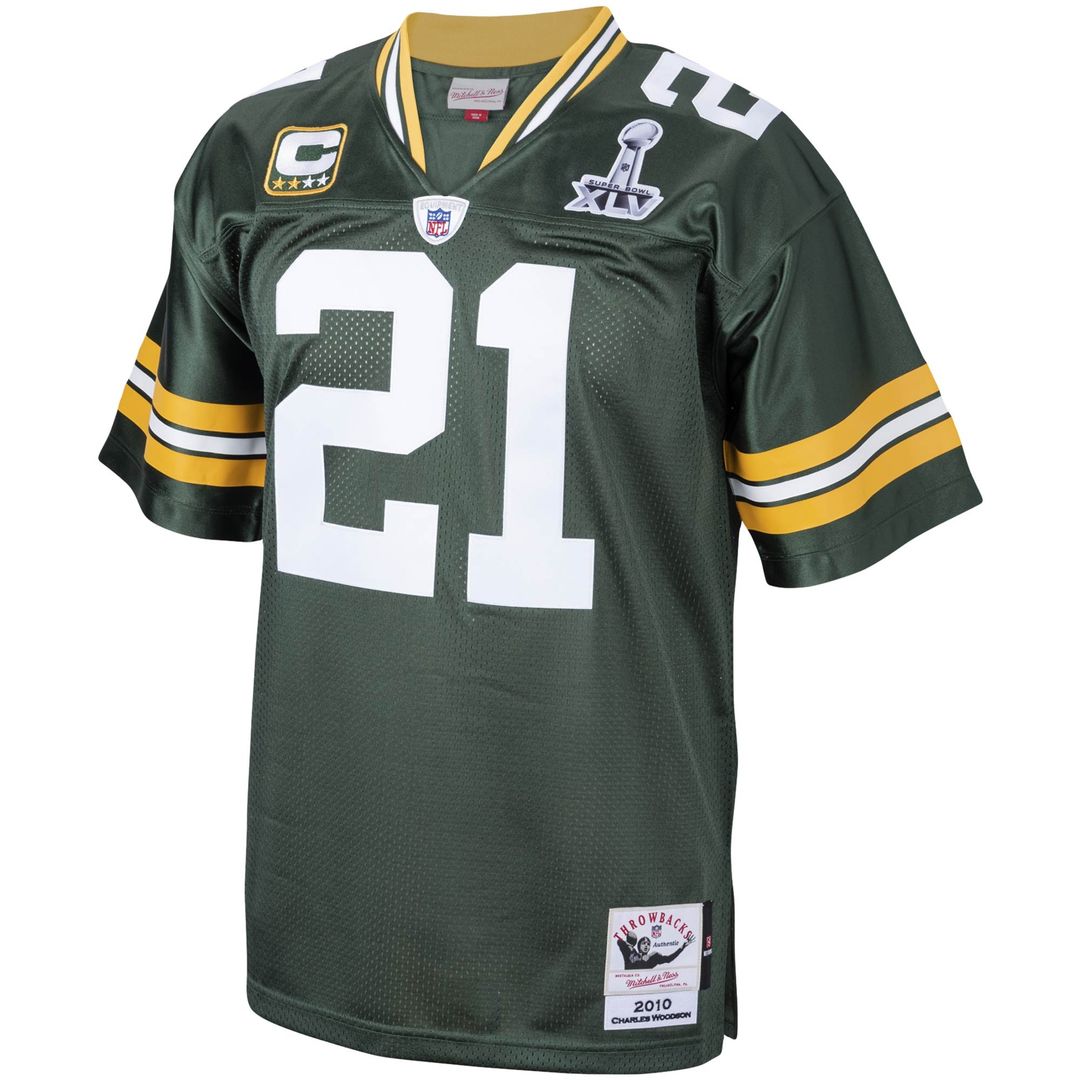 Charles Woodson Green Bay Packers 2010 Mitchell & Ness Green Authentic Throwback Retired Player Jersey