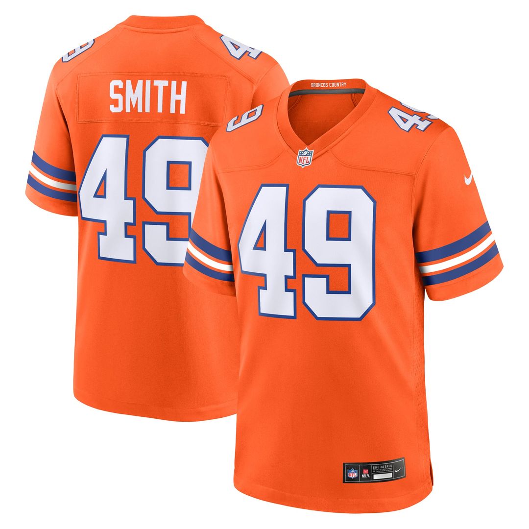 Dennis Smith Denver Broncos Nike Orange Retired Player Alternate Game Jersey