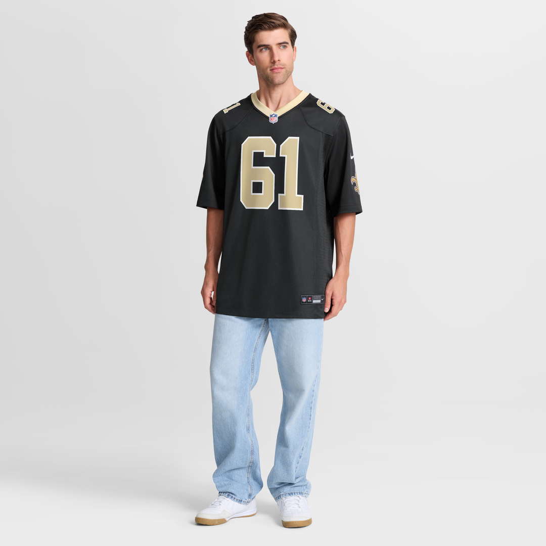 Drew Desjarlais New Orleans Saints Nike Black Game Player Jersey