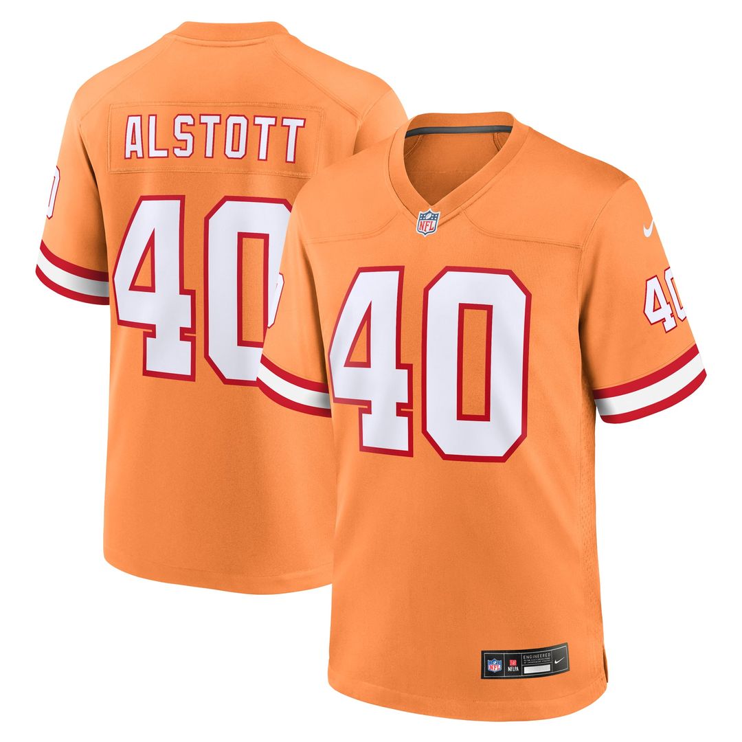 Mike Alstott Tampa Bay Buccaneers Nike Orange Throwback Game Jersey