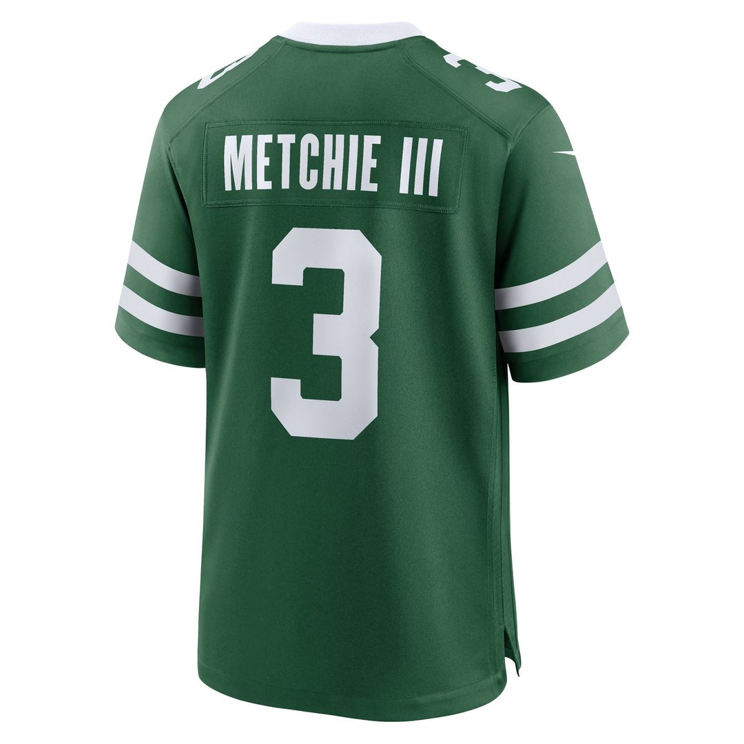 John Metchie III New York Jets Nike Legacy Green Team Game Jersey