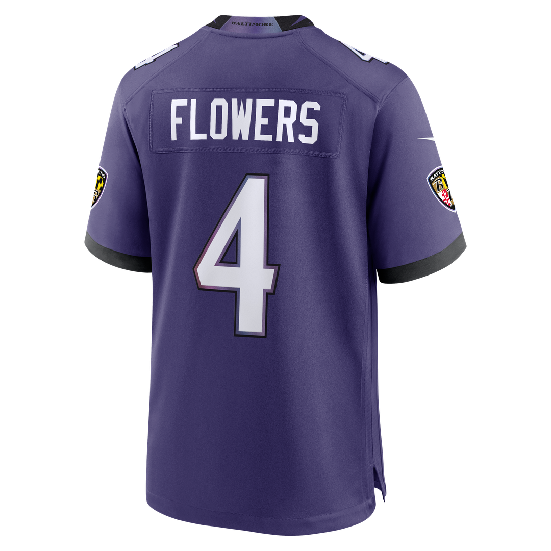 Zay Flowers Baltimore Ravens Nike Purple Team Game Jersey
