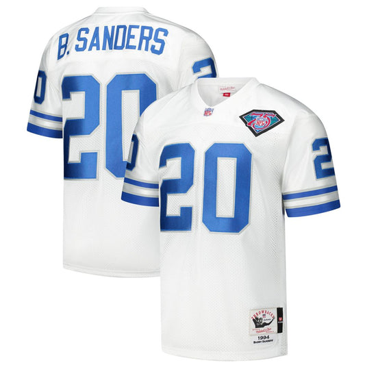 Barry Sanders Detroit Lions 1994 Mitchell & Ness White Authentic Throwback Retired Player Jersey