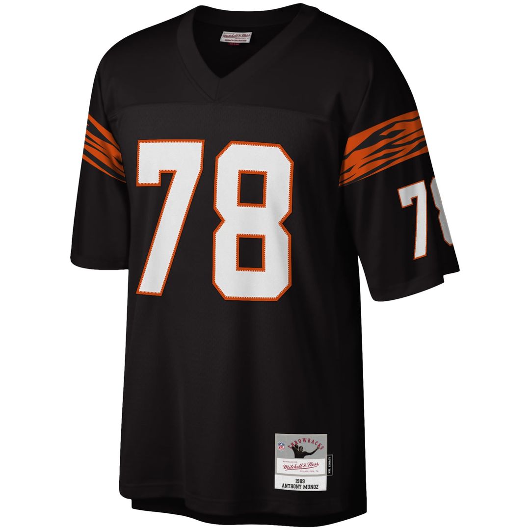 Anthony Muñoz Cincinnati Bengals Mitchell & Ness Black Legacy Replica Jersey