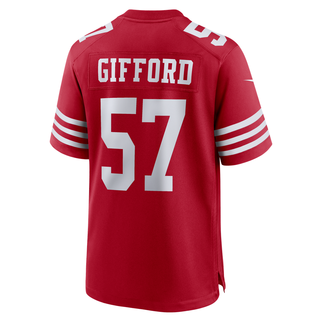 Luke Gifford San Francisco 49ers Nike Scarlet Team Game Jersey