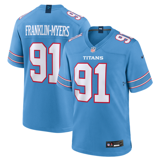 John Franklin-Myers Tennessee Titans Nike Light Blue Team Game Jersey