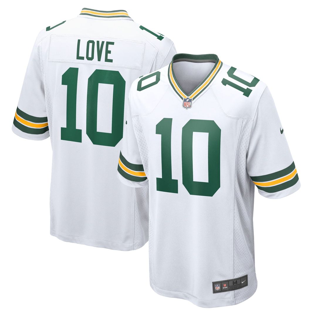 Jordan Love Green Bay Packers Nike White Game Jersey