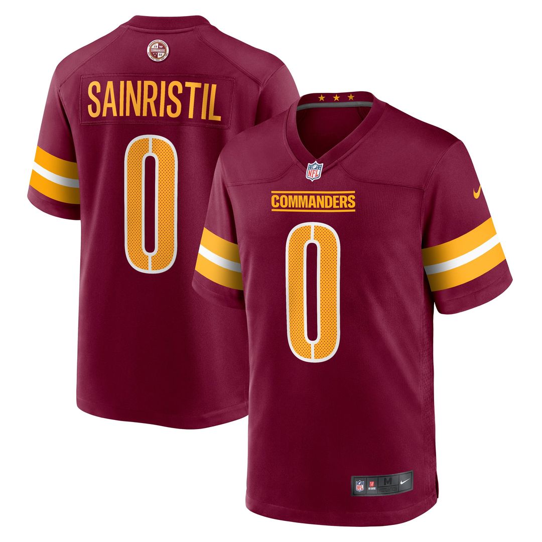 Mike Sainristil Washington Commanders Nike Burgundy Game Jersey