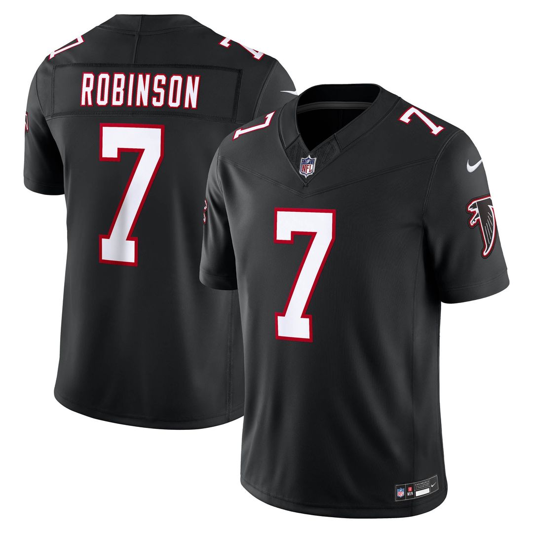 Bijan Robinson Atlanta Falcons Nike Black Alternate Throwback Vapor F.U.S.E. Stitched Limited Jersey