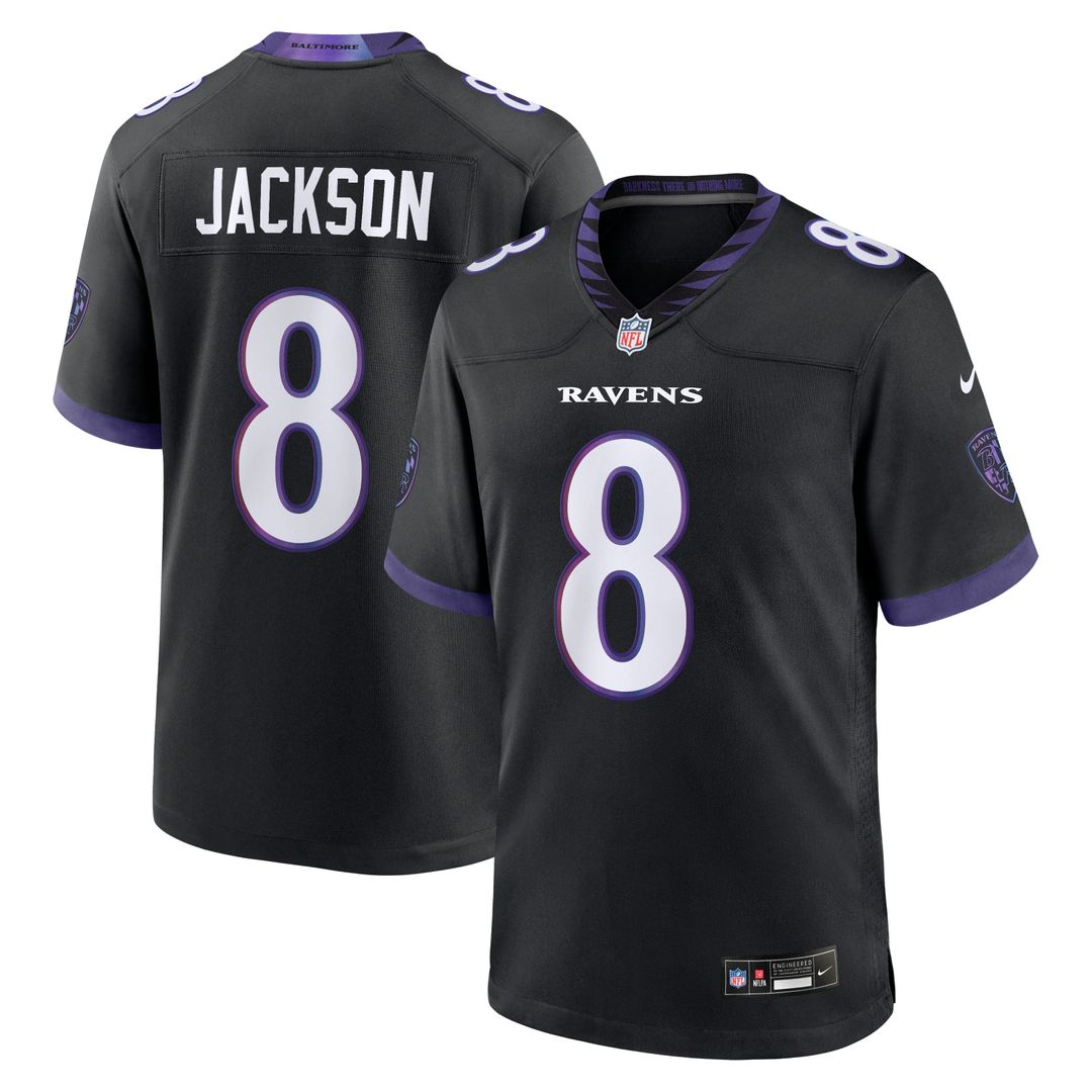 Lamar Jackson Baltimore Ravens Nike Black Alternate Game Jersey