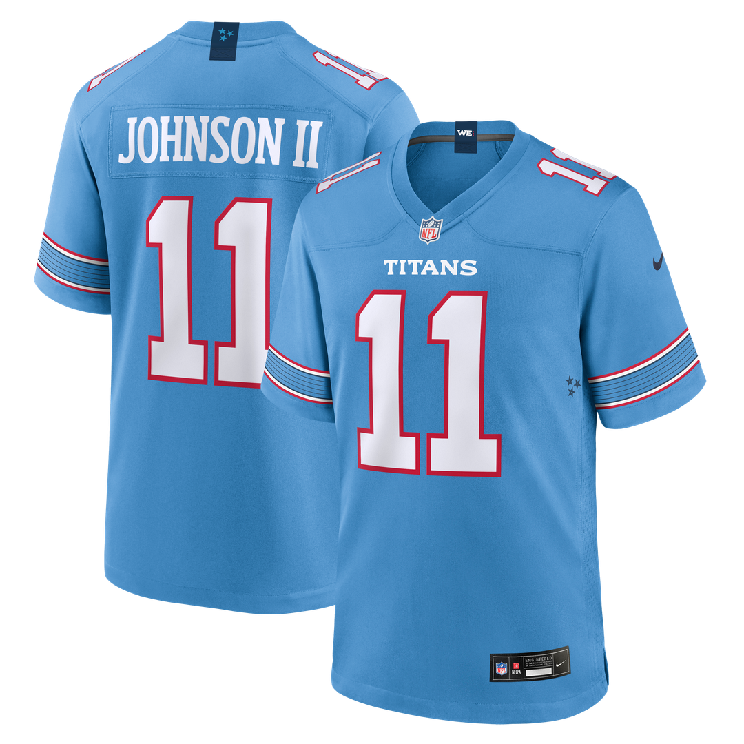 Jermaine Johnson II Tennessee Titans Nike Light Blue Team Game Jersey