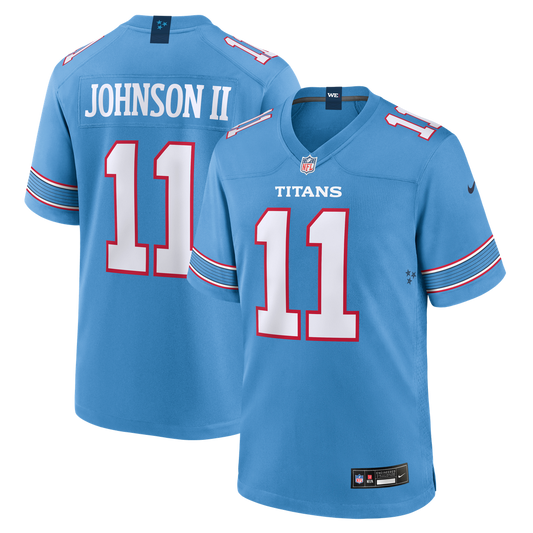 Jermaine Johnson II Tennessee Titans Nike Light Blue Team Game Jersey