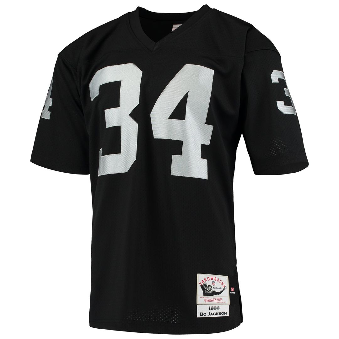 Bo Jackson Las Vegas Raiders 1990 Mitchell & Ness Black Authentic Throwback Retired Player Jersey
