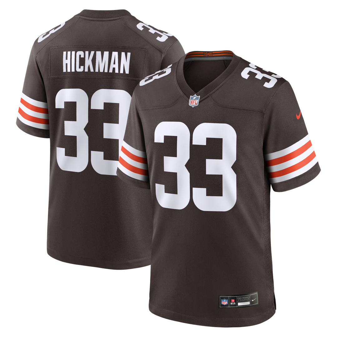Ronnie Hickman Cleveland Browns Nike Brown Team Game Jersey