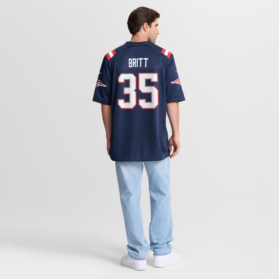 K.J. Britt New England Patriots Nike Navy Team Game Jersey