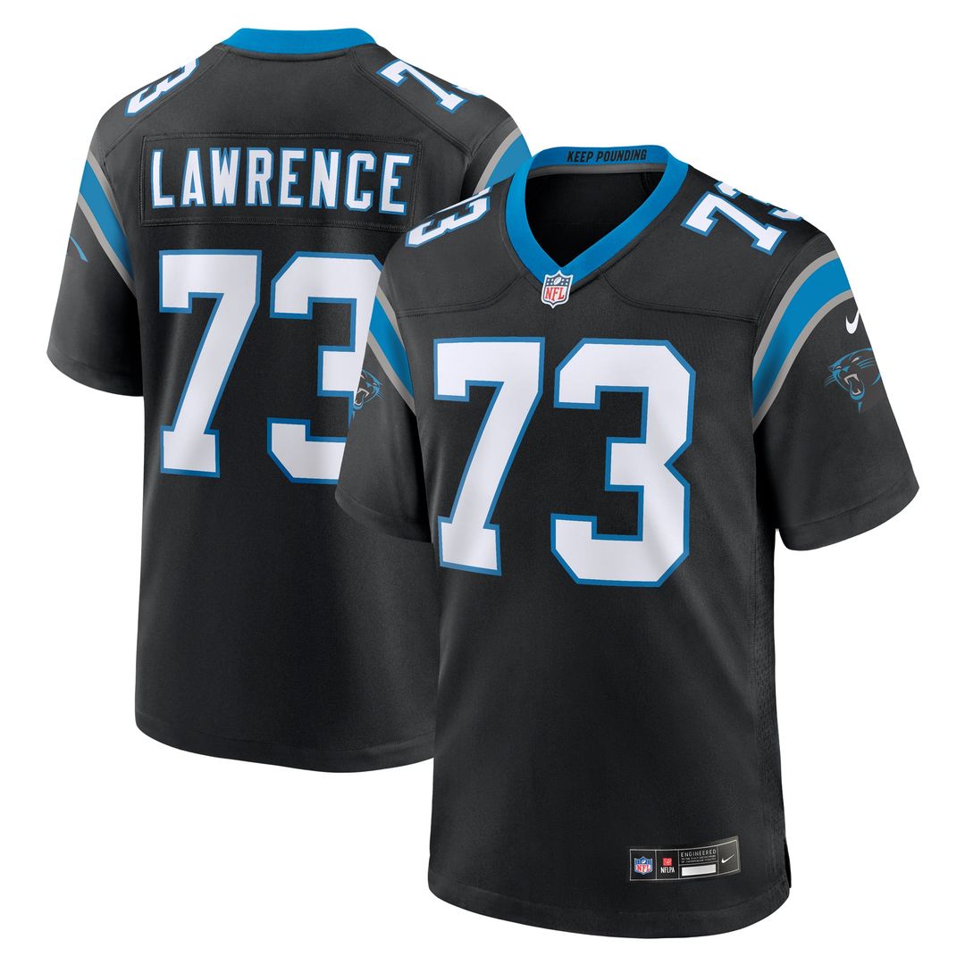 Rashard Lawrence Carolina Panthers Nike Black Game Jersey