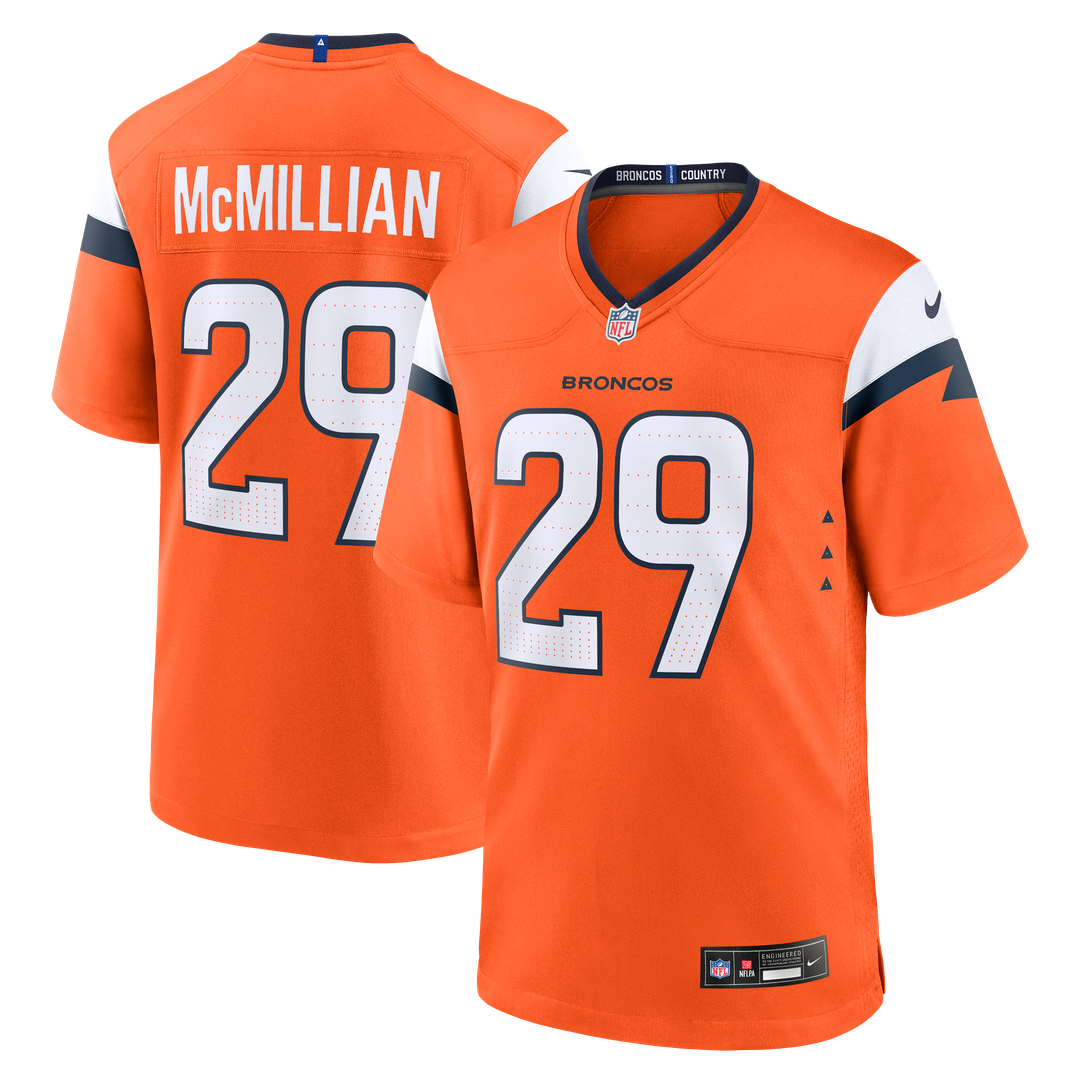 Ja'Quan McMillian Denver Broncos Nike Orange Team Game Jersey