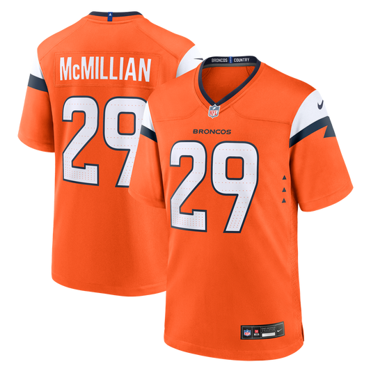 Ja'Quan McMillian Denver Broncos Nike Orange Team Game Jersey
