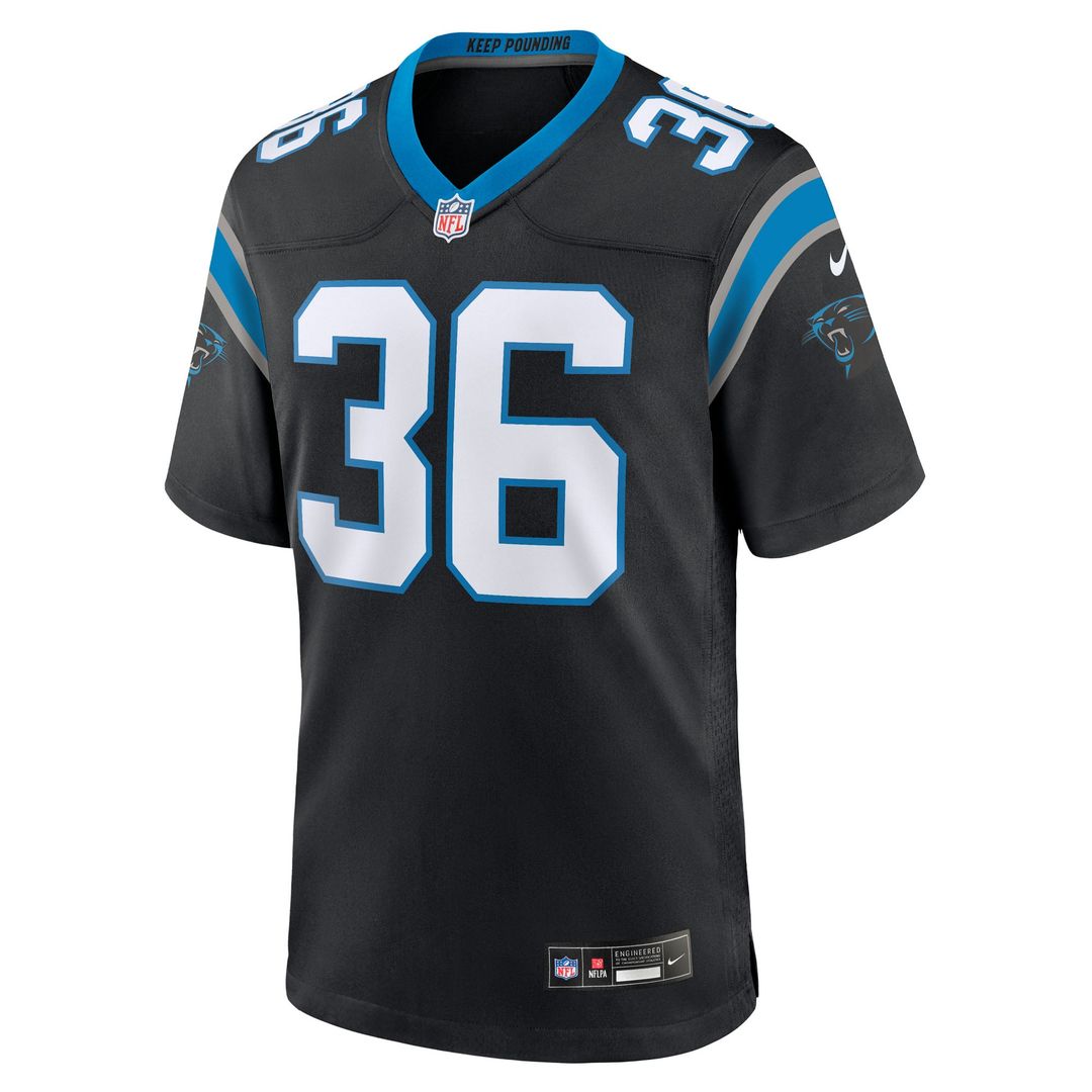 Demani Richardson Carolina Panthers Nike Black Team Game Jersey