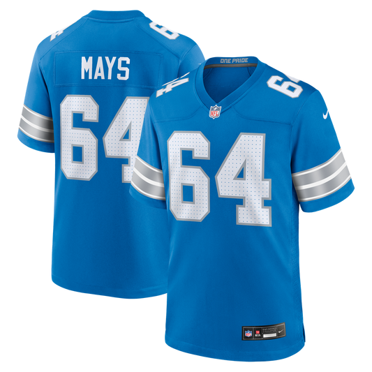 Cade Mays Detroit Lions Nike Blue Team Game Jersey