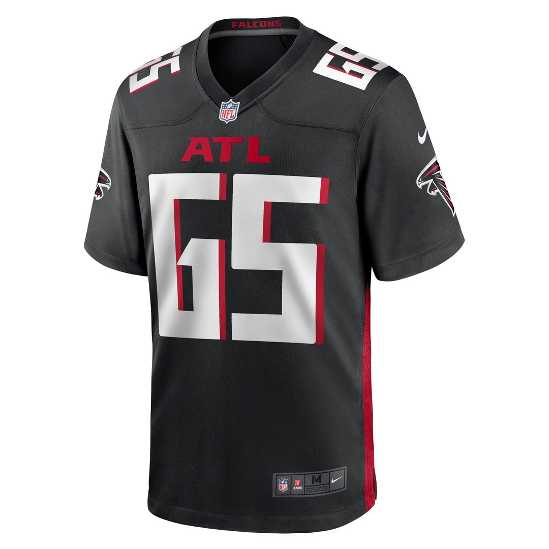 Matthew Bergeron Atlanta Falcons Nike Black Team Game Jersey