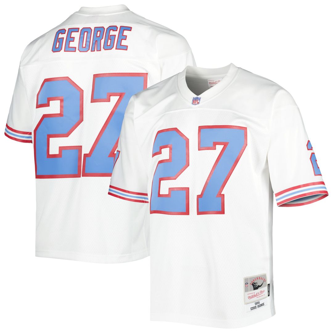 Eddie George Houston Oilers Mitchell & Ness White Legacy Replica Jersey