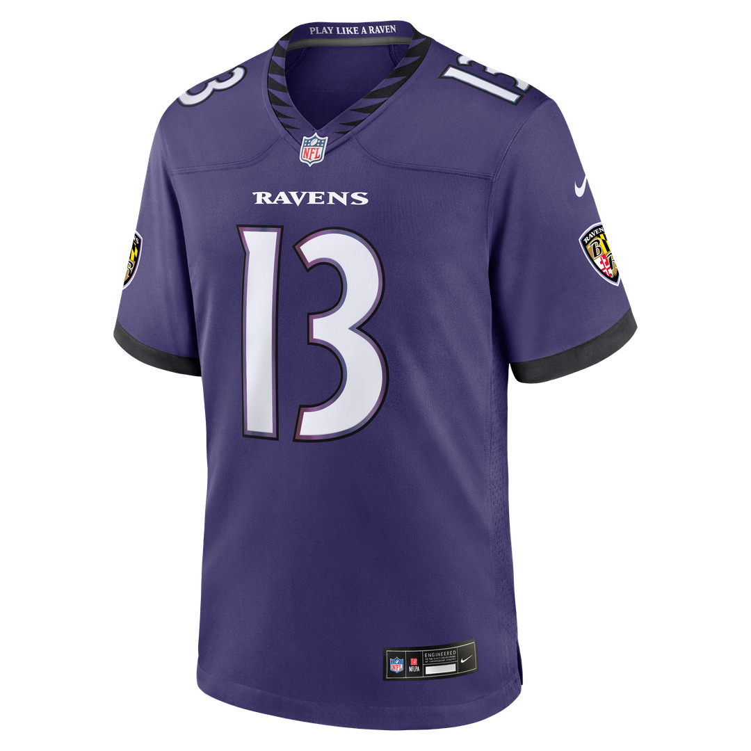 Elijah Sarratt Baltimore Ravens Nike Purple Team Game Jersey
