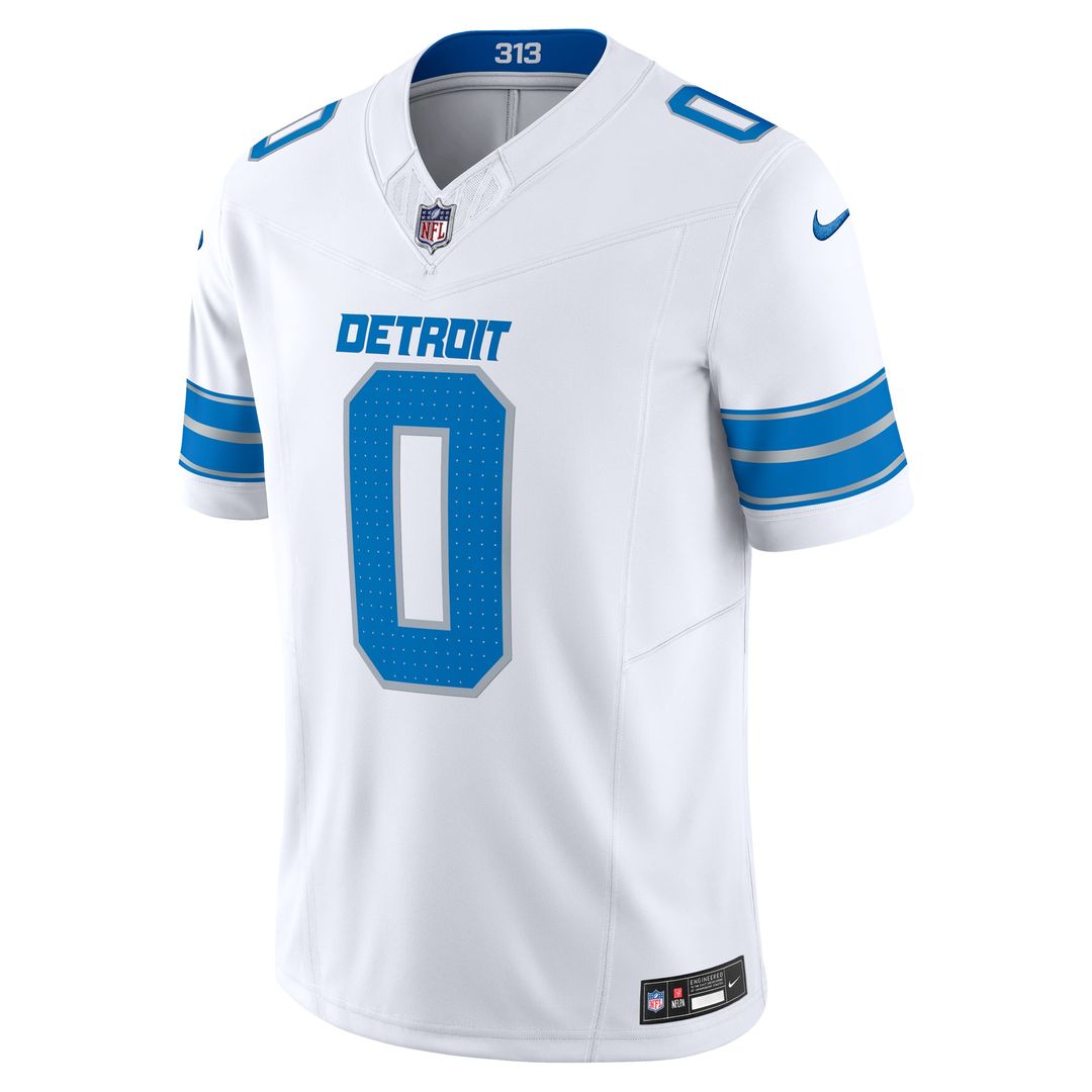 Jahmyr Gibbs Detroit Lions Nike White Vapor F.U.S.E. Limited Jersey