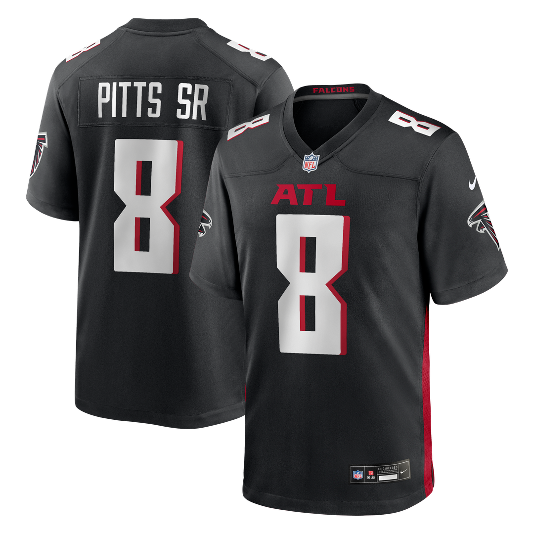 Kyle Pitts Sr. Atlanta Falcons Nike Black Team Game Jersey