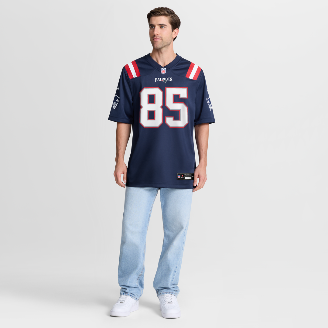Hunter Henry New England Patriots Nike Navy Team Game Jersey