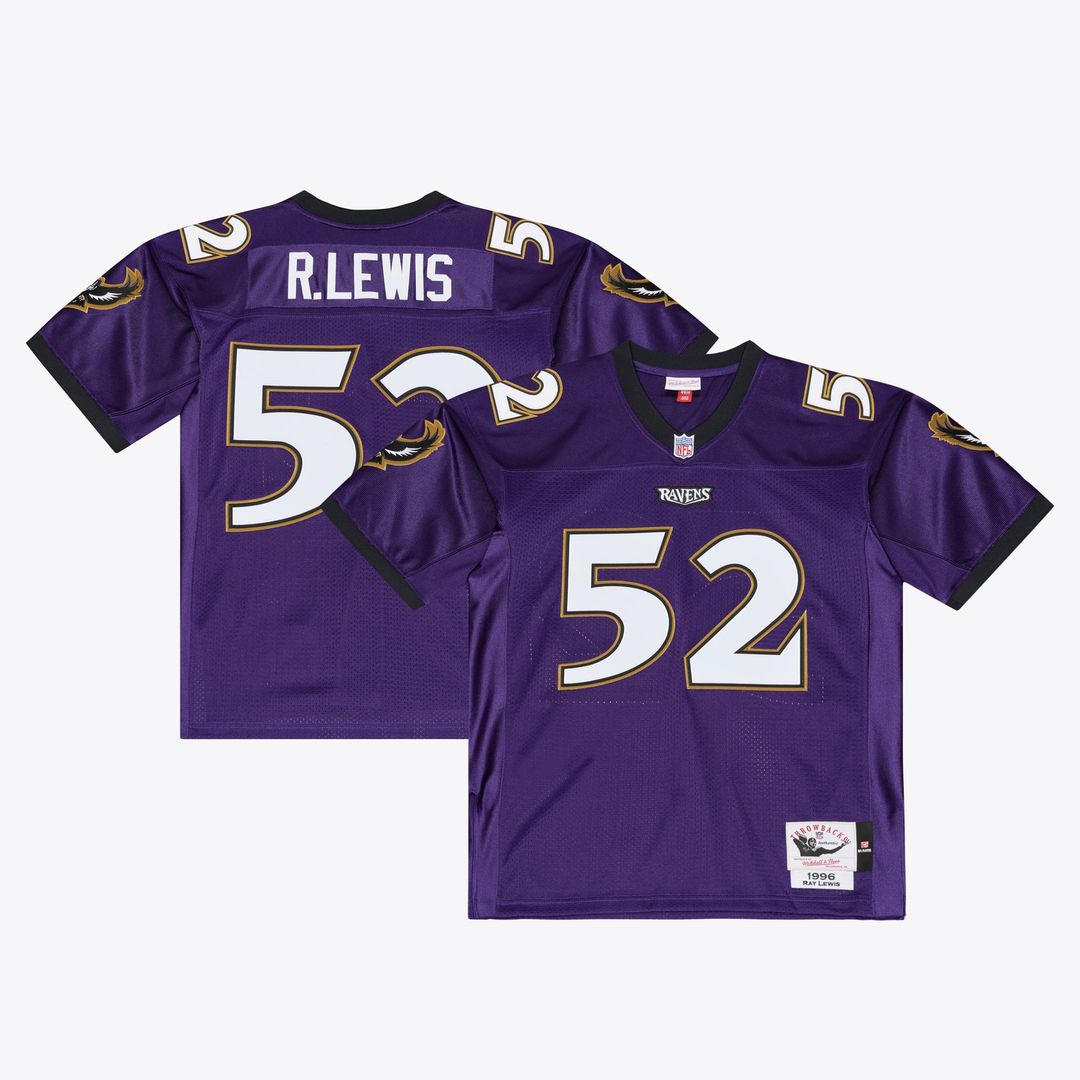 Ray Lewis Baltimore Ravens Mitchell & Ness Purple 1996 Authentic Throwback Jersey