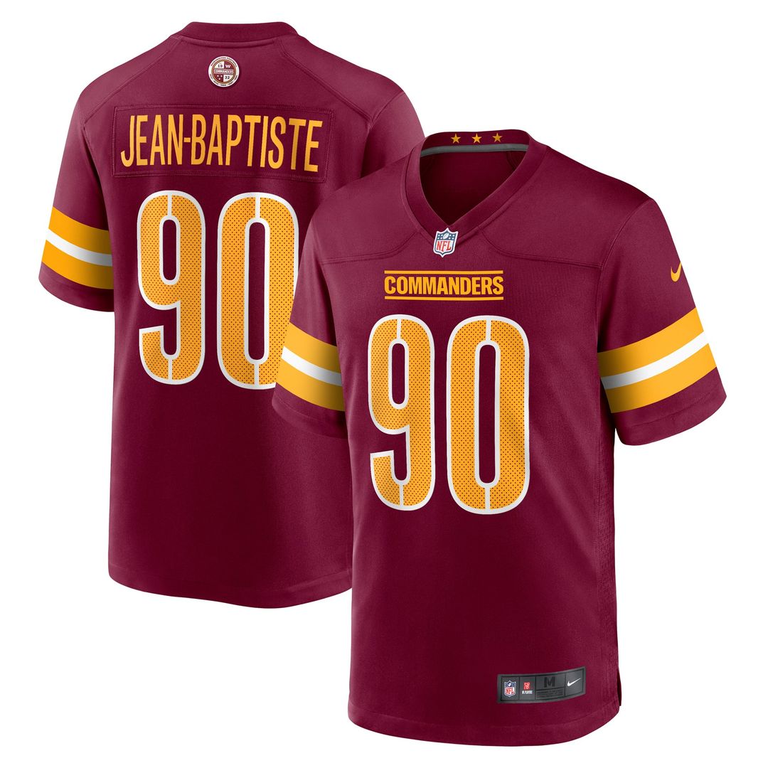 Javontae Jean-Baptiste Washington Commanders Nike Burgundy Game Jersey