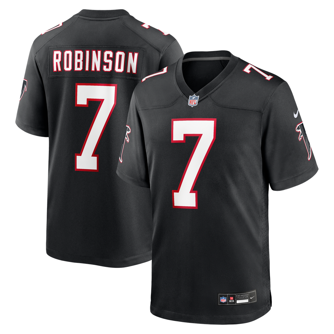 Bijan Robinson Atlanta Falcons Nike Black Throwback Game Jersey