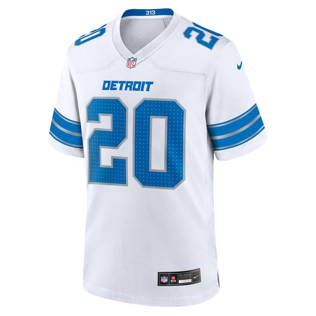 Barry Sanders Detroit Lions Nike Black 2nd Alternate Retired Player Game Jersey
