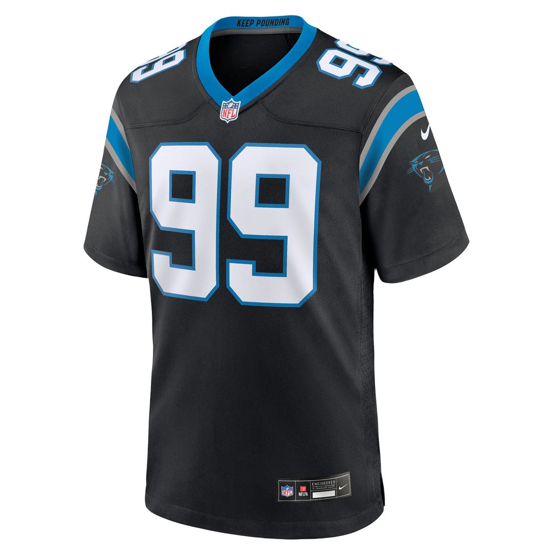 Tershawn Wharton Carolina Panthers Nike Black Team Game Jersey