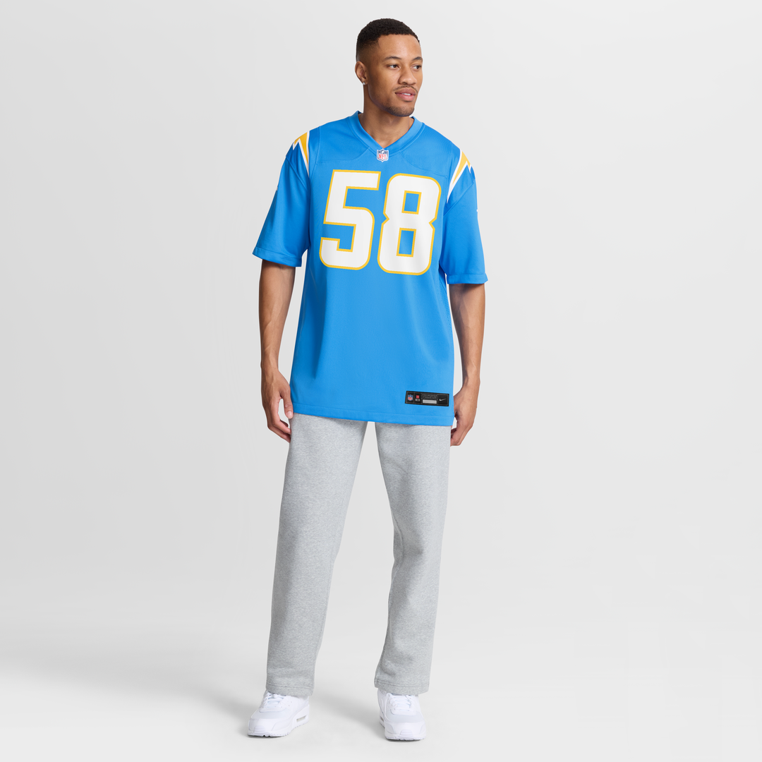 Tae Crowder Los Angeles Chargers Nike Powder Blue Team Game Jersey