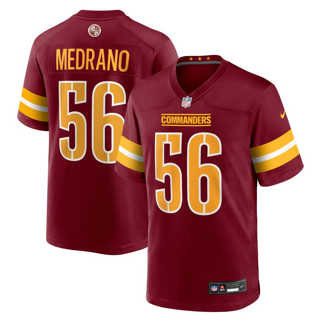 Kain Medrano Washington Commanders Nike Burgundy Team Game Jersey