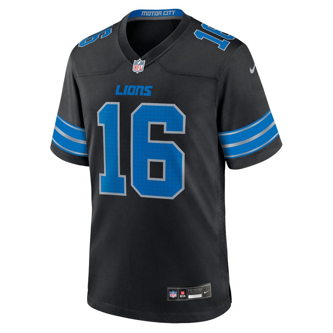Jared Goff Detroit Lions Nike Black 2nd Alternate Game Jersey