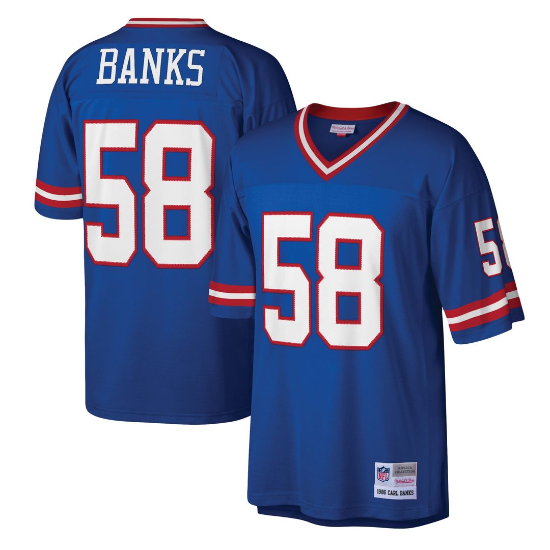 Carl Banks New York Giants Mitchell & Ness Royal Legacy Replica Jersey