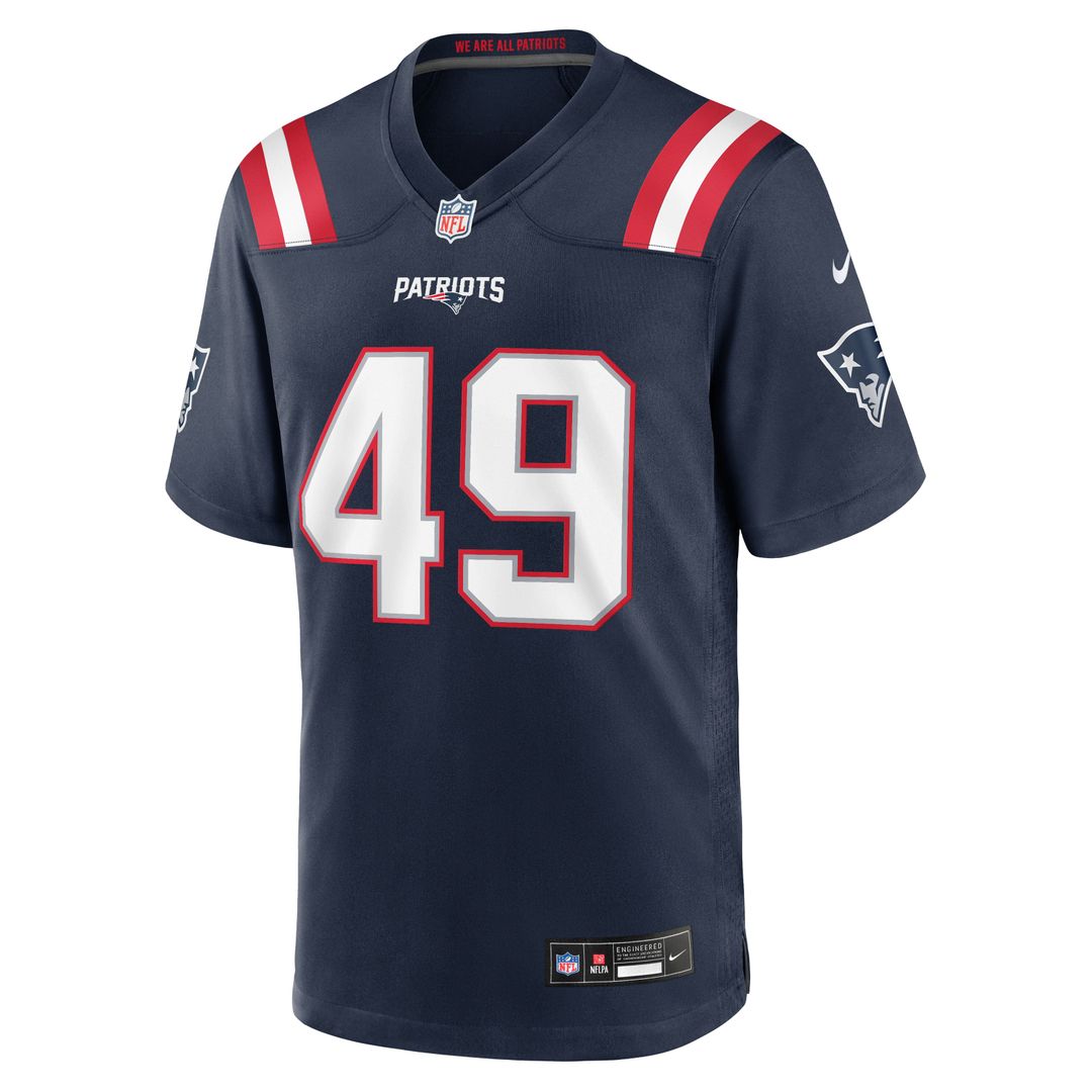 Chad Muma New England Patriots Nike Navy Team Game Jersey