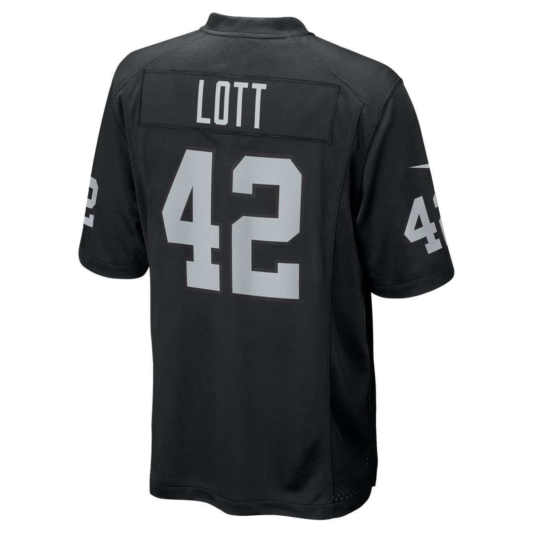 Ronnie Lott Las Vegas Raiders Nike Black Game Retired Player Jersey