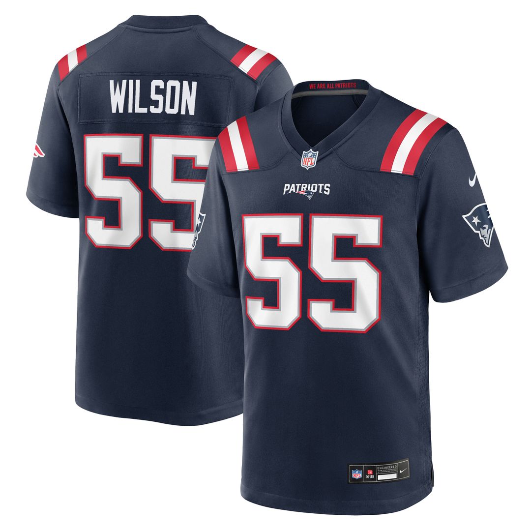 Jared Wilson New England Patriots Nike Navy Team Game Jersey