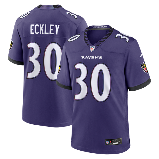 Ryan Eckley Baltimore Ravens Nike Purple Team Game Jersey