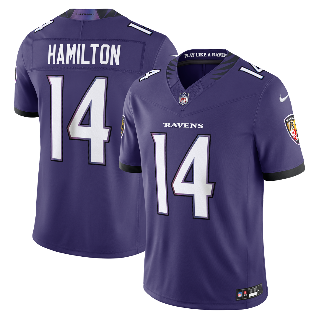 Kyle Hamilton Baltimore Ravens Nike Purple Team Vapor F.U.S.E. Stitched Limited Jersey