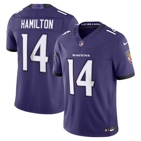 Kyle Hamilton Baltimore Ravens Nike Purple Team Vapor F.U.S.E. Stitched Limited Jersey