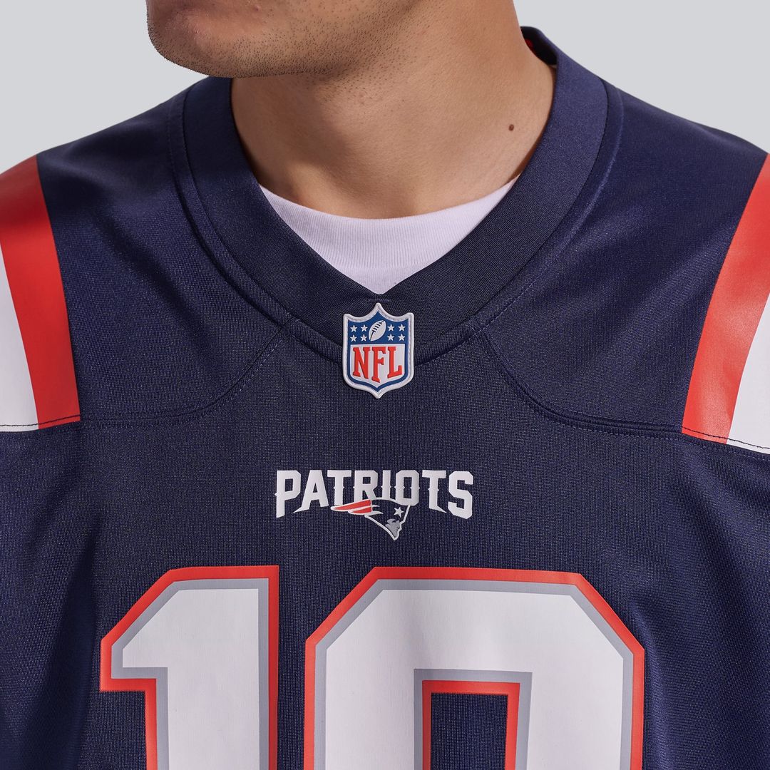 Drake Maye New England Patriots Nike Navy Player Game Jersey