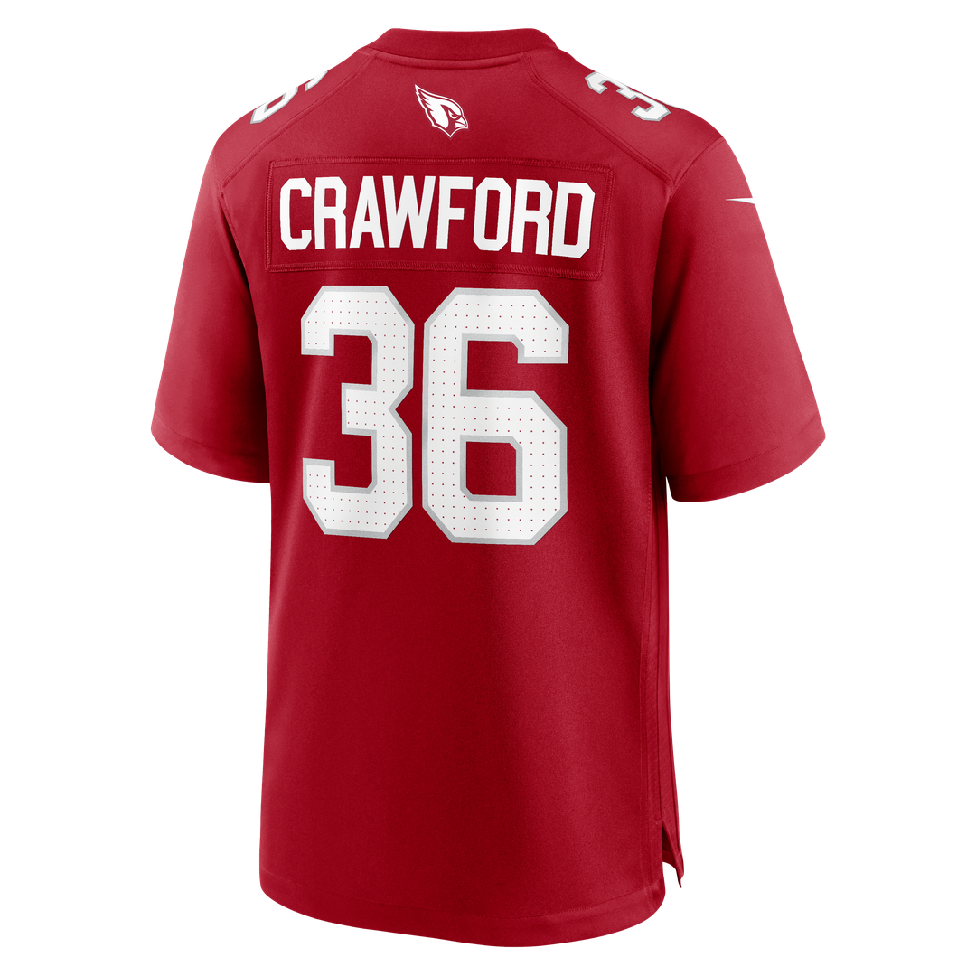 Kitan Crawford Arizona Cardinals Nike Cardinal Team Game Jersey