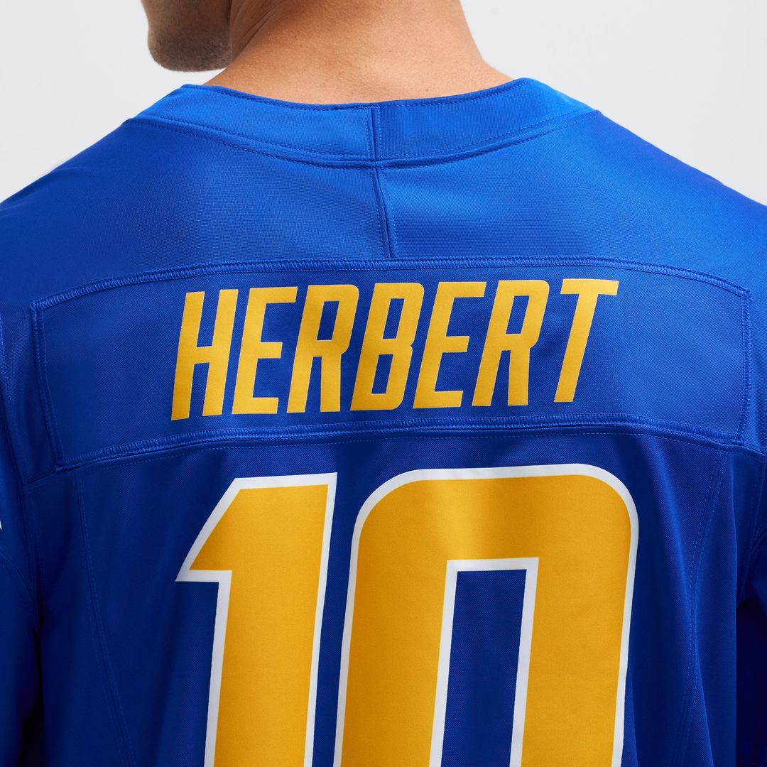 Justin Herbert Los Angeles Chargers Nike Royal Vapor F.U.S.E. Limited Jersey