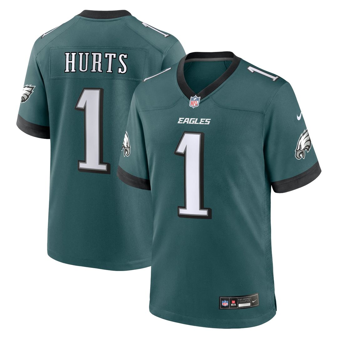 Jalen Hurts Philadelphia Eagles Nike Midnight Green Team Game Jersey