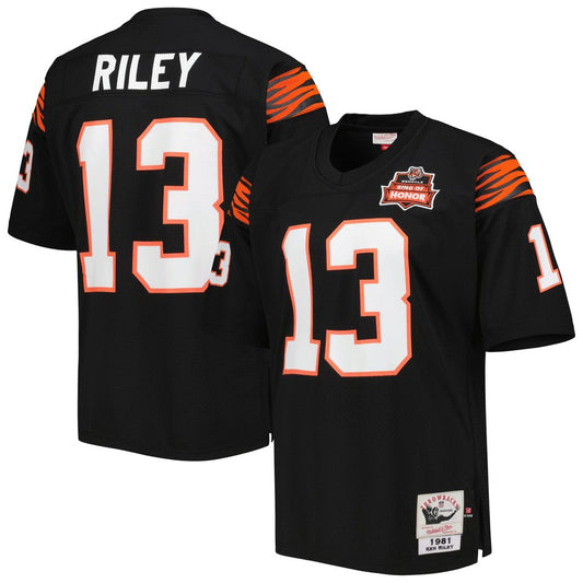 Ken Riley Cincinnati Bengals 1981 Mitchell & Ness Black Authentic Throwback Retired Player Jersey